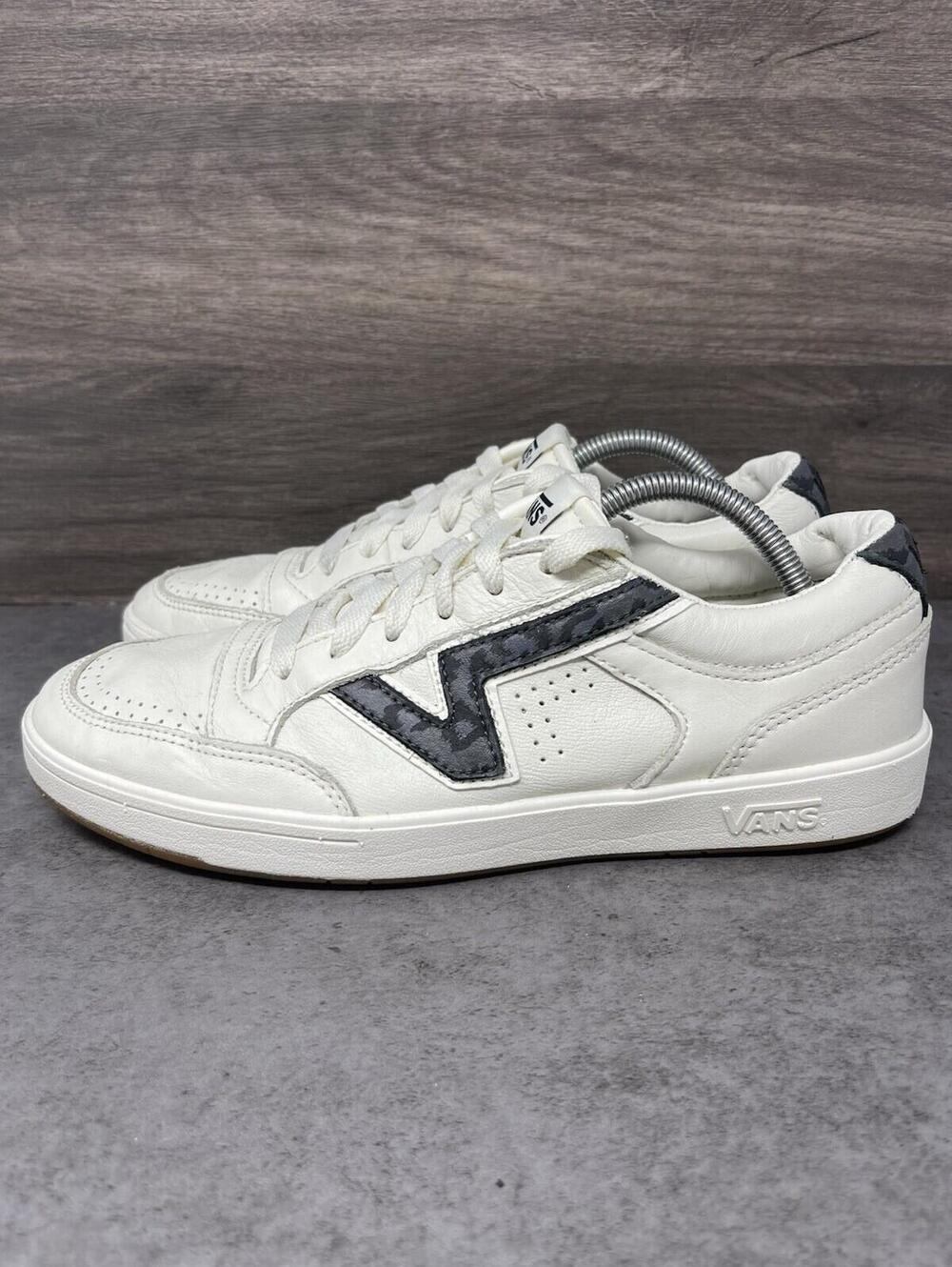 Vans Lowland Comfycush Sneakers Mens Size 10 White Black
